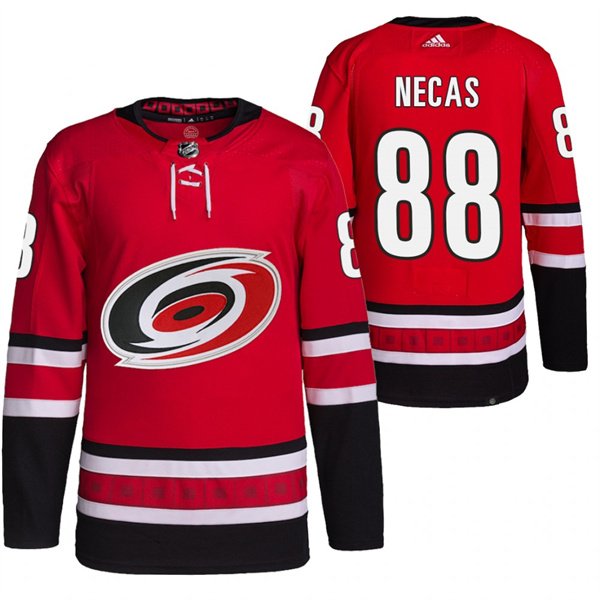 Men's Carolina Hurricanes #88 Martin Necas Red Stitched Hockey Jersey